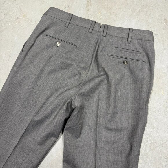 PT01 Traveller Dress Pants Grey Wool Trousers Slim Fit Stretch 32x29 - Picture 10 of 13